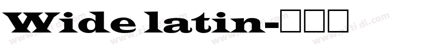 Wide latin字体转换